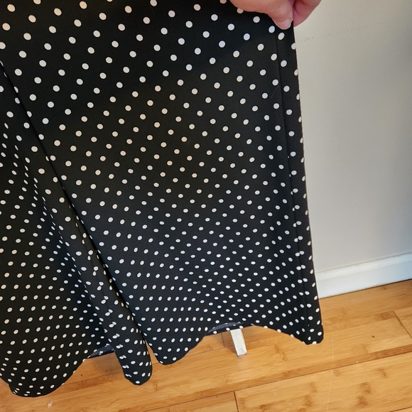 Zara Woman Large polka dot palazzo cropped wide leg jumpsuit - Picture 5 of 6